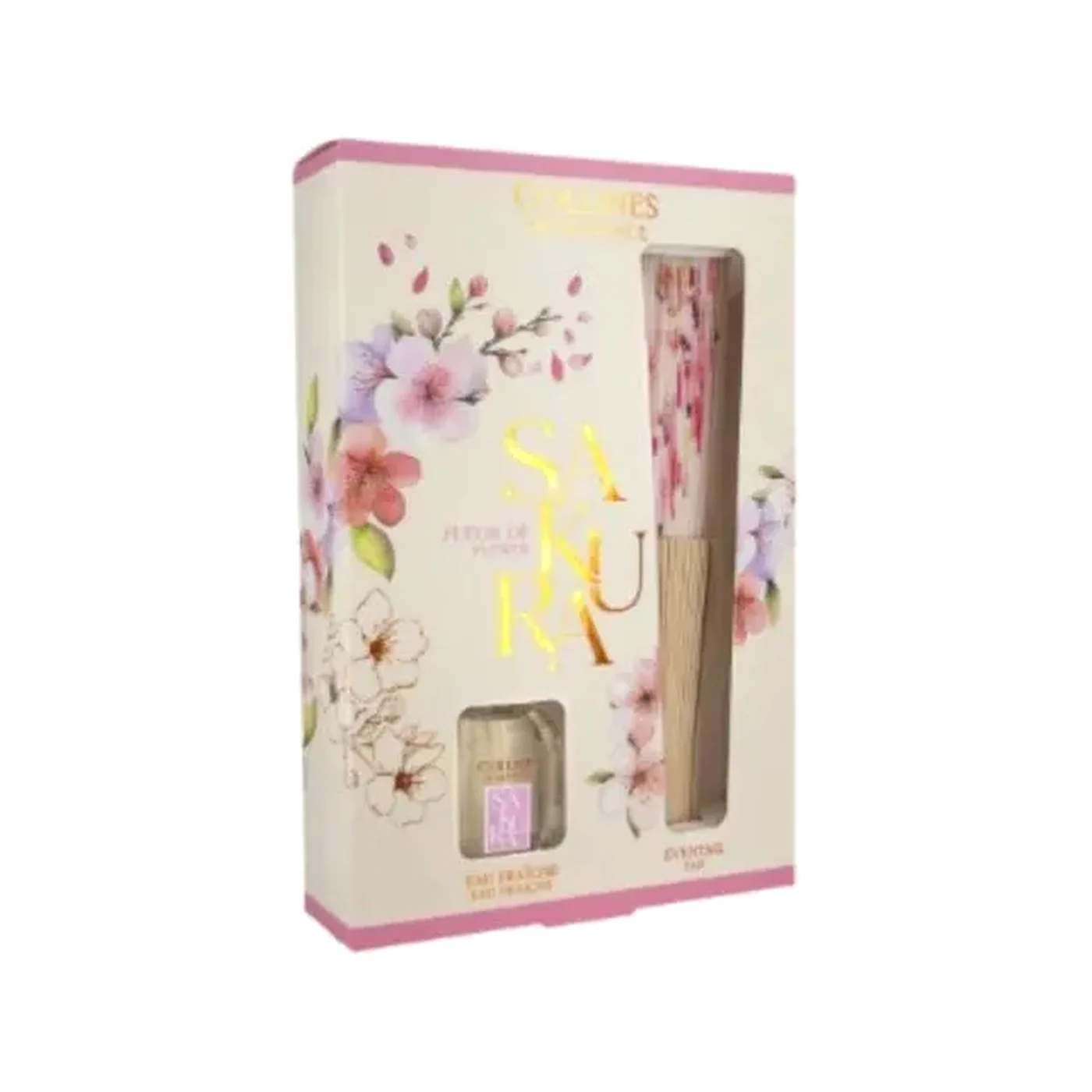 Coffret Eau fraîche & Éventail Fleur de Sakura